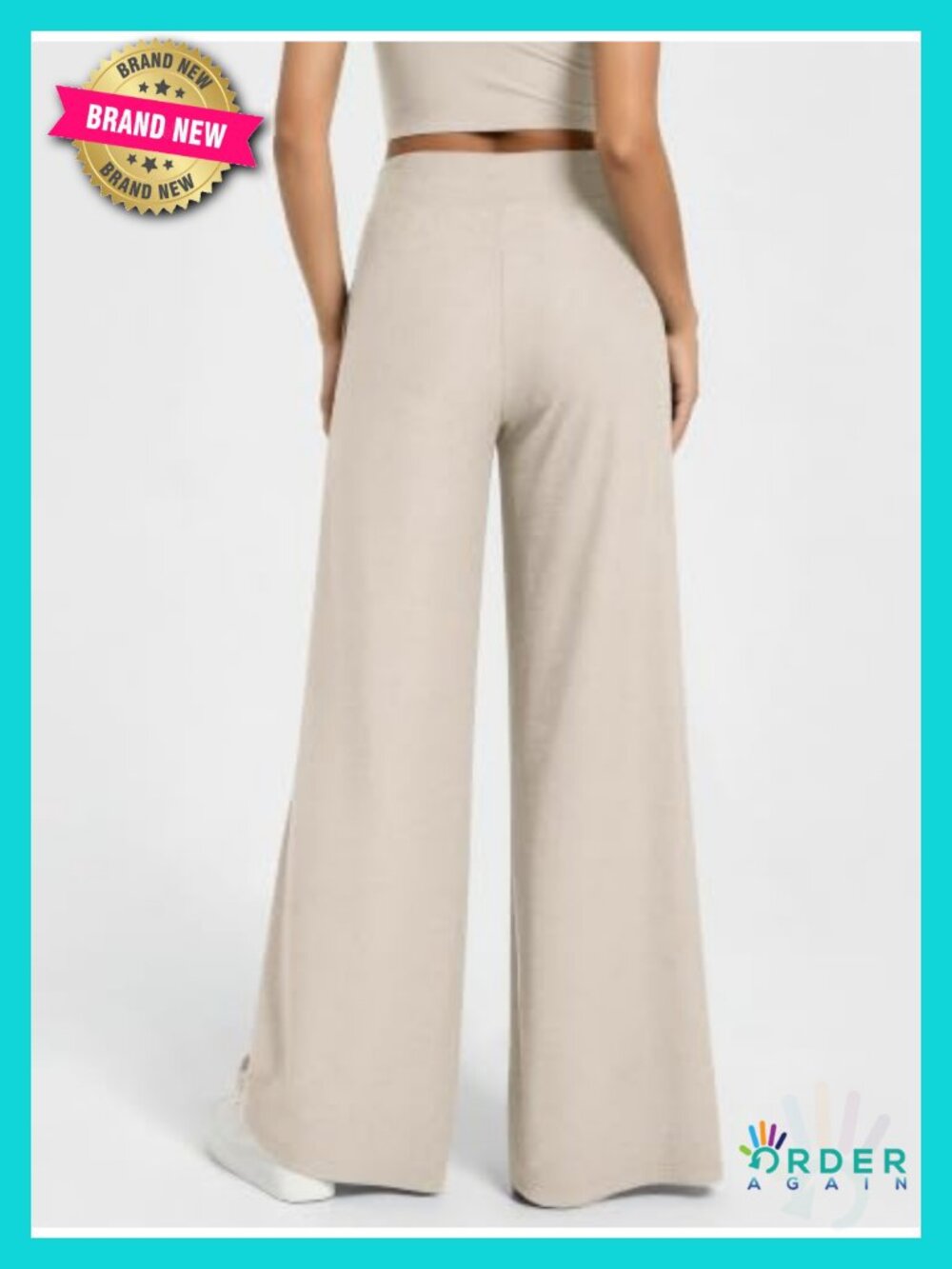 Women's Ultra Wide Leg Lounge Pants with Pockets, 29" / 31" Inseam - Picture 3 of 5